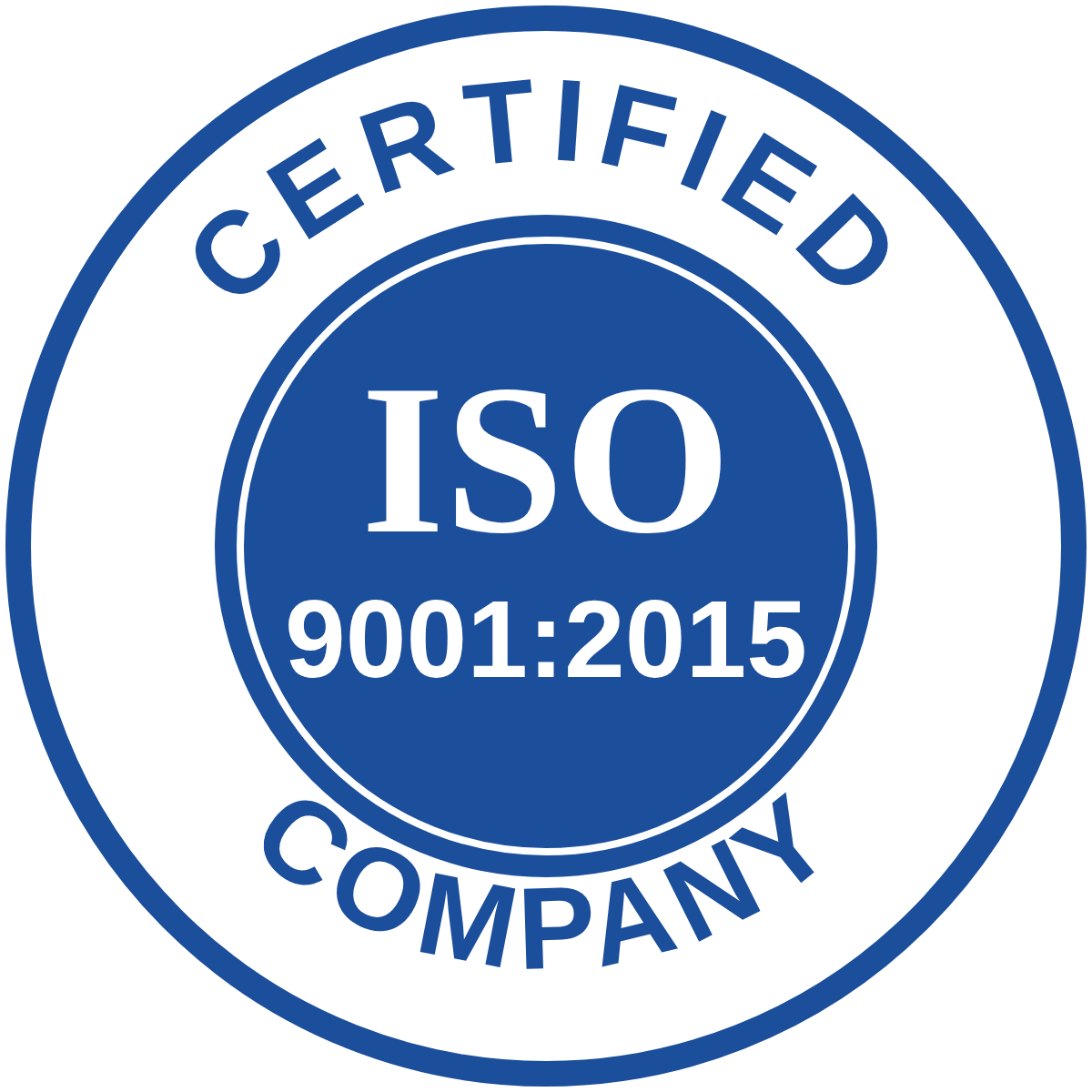 ISO 9001:2015 certified company